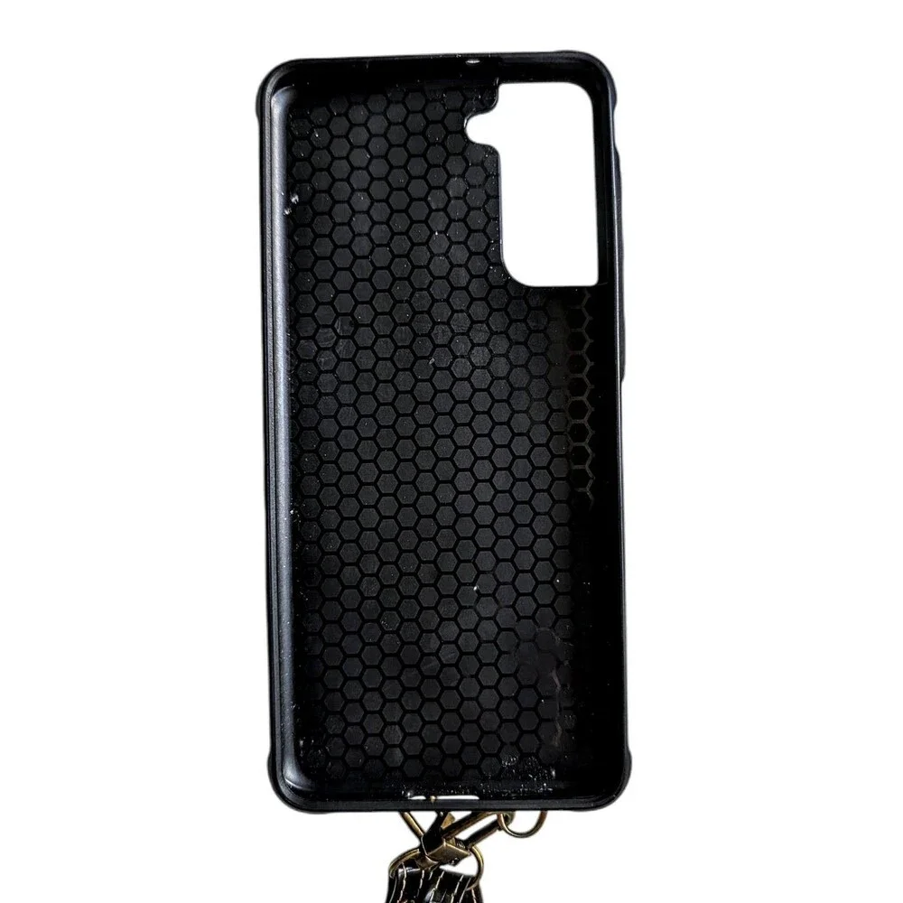 Black Leather Phone Case Galaxy